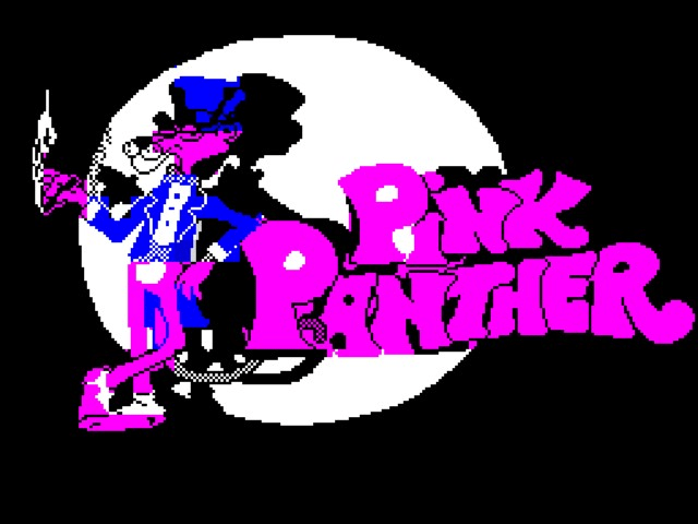 Pink Panther title screen for ZX Spectrum